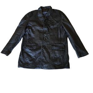 MICHAEL MICHELLE Mens Genuine Leather Jacket Size Large Soft Leather Size Large